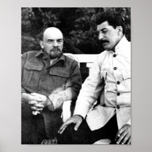 Vladimir Lenin en Joseph Stalin Poster