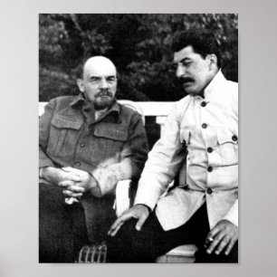 Vladimir Lenin en Joseph Stalin Poster