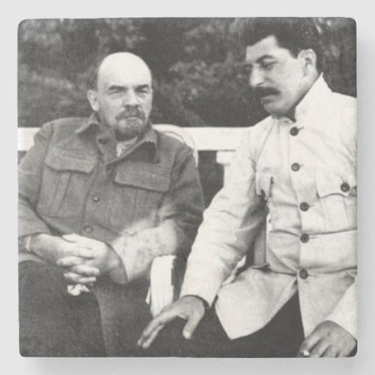 Vladimir Lenin en Joseph Stalin Stenen Onderzetter (Voorkant)