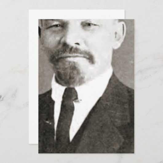 Vladimir Lenin Portrait Kaart (Voorkant / Achterkant)