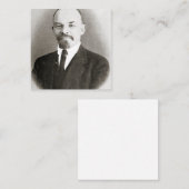 Vladimir Lenin Portrait Vierkante Visitekaartje (Voorkant / Achterkant)
