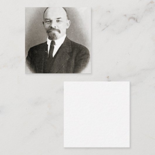 Vladimir Lenin Portrait Vierkante Visitekaartje (Voorkant / Achterkant)