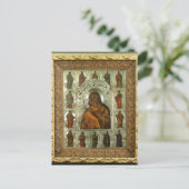 Vladimir Moeder Gods Orthodox Christelijk Icoon Briefkaart (Staand voorkant)