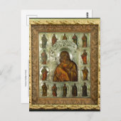 Vladimir Moeder Gods Orthodox Christelijk Icoon Briefkaart (Voorkant / Achterkant)