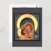 Vladimir Moeder van God Prayer Card Briefkaart (Voorkant / Achterkant)