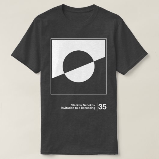 Vladimir Nabokov Minimalistisch Kunstwerkontwerp T-shirt (Design voorkant)