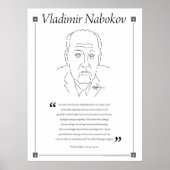 Vladimir Nabokov schrijft Poster prijsopgave (Voorkant)