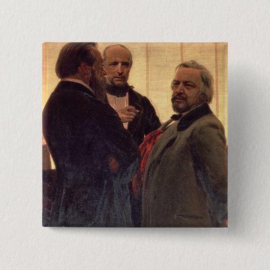 Vladimir Odoevsky Vierkante Button 5,1 Cm (Voorkant)