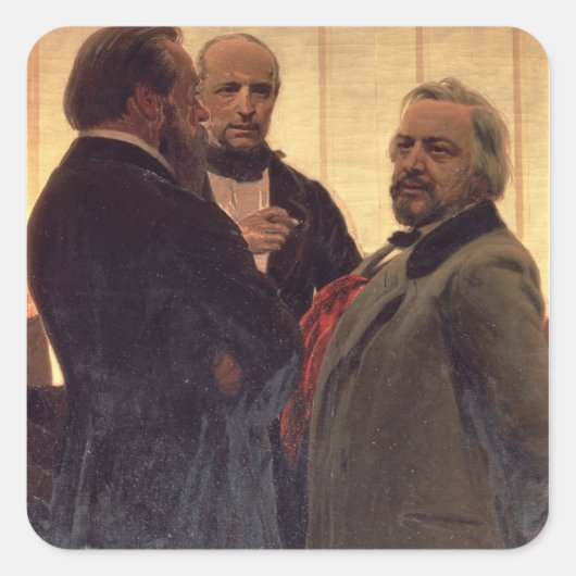 Vladimir Odoevsky Vierkante Sticker (Voorkant)