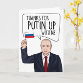 VLADIMIR POETIN: Bedankt voor Poetin met mij Kaart (Gele Bloem)