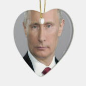 Vladimir Poetin Gear Keramisch Ornament (Links)