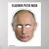 Vladimir Poetin Masker Cutout Poster (Voorkant)