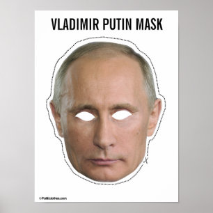 Vladimir Poetin Masker Cutout Poster