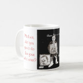 Vladimir Poetin Oil is over de mok van koffie (Voorkant links)