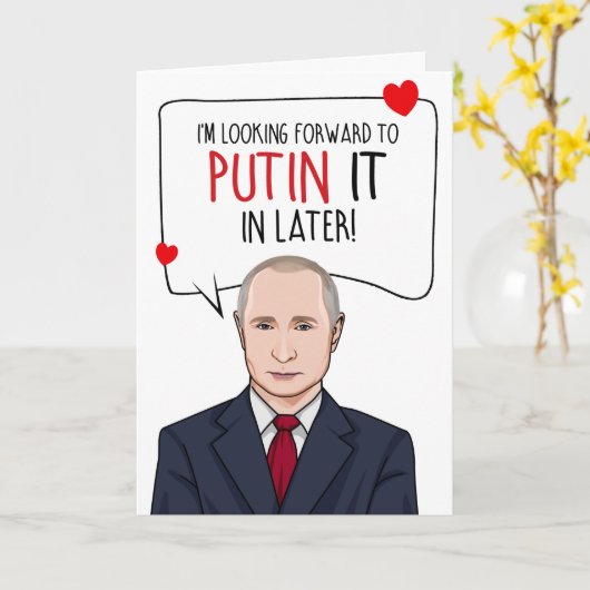 VLADIMIR POETIN: Poetin doet het later Kaart (Gele Bloem)