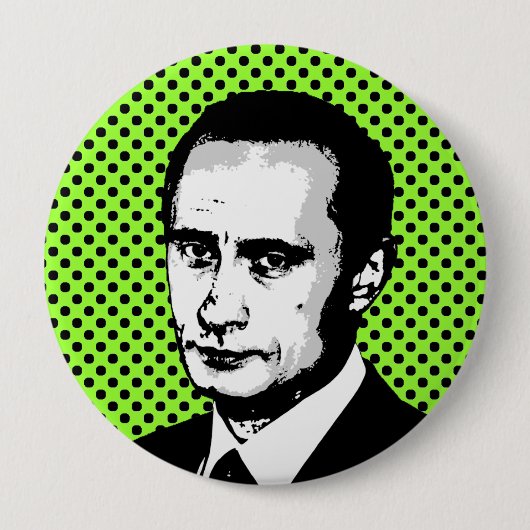 Vladimir Poetin Ronde Button 4,0 Cm (Voorkant)