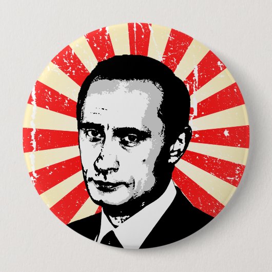 Vladimir Poetin Ronde Button 4,0 Cm (Voorkant)