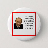 Vladimir Poetin Ronde Button 5,7 Cm (Voorkant)