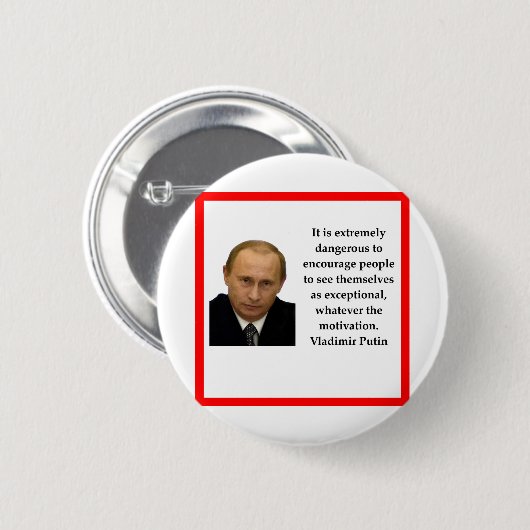 Vladimir Poetin Ronde Button 5,7 Cm (Voorkant /achterkant)
