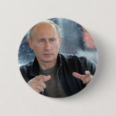 Vladimir Poetin Ronde Button 5,7 Cm (Voorkant)