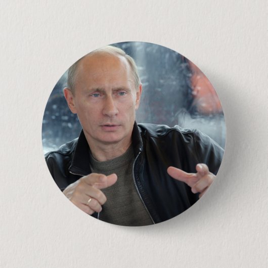 Vladimir Poetin Ronde Button 5,7 Cm (Voorkant)