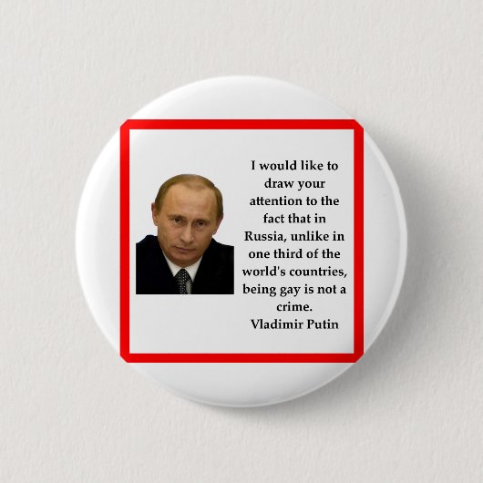 Vladimir Poetin Ronde Button 5,7 Cm (Voorkant)