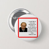 Vladimir Poetin Ronde Button 5,7 Cm (Voorkant /achterkant)