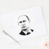 Vladimir Poetin Ronde Sticker (Envelop)