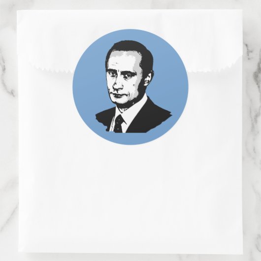 Vladimir Poetin Ronde Sticker (Tas)