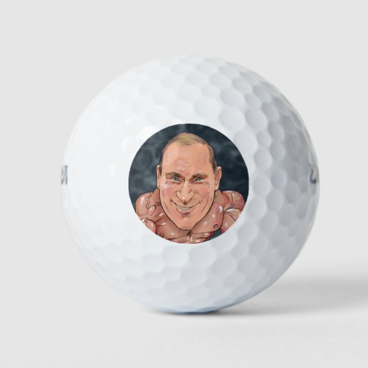 Vladimir Poetin Russische leider Golfballen (Voorkant)