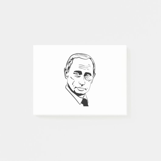 Vladimir Poetin Silhouette Post-it® Notes (Voorkant)