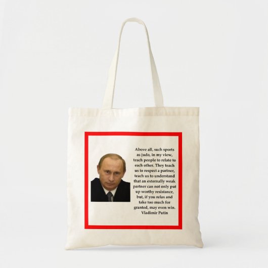 Vladimir Poetin Tote Bag (Voorkant)