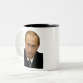 Vladimir Poetin Tweekleurige Koffiemok (Voorkant links)