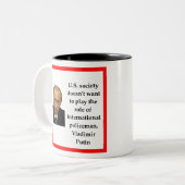 Vladimir Poetin Tweekleurige Koffiemok (Voorkant links)
