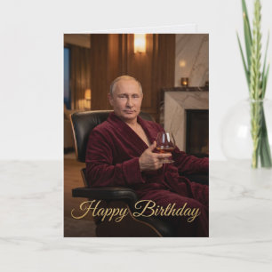 Vladimir Poetin Verjaardag Sterke Man Humor Kaart
