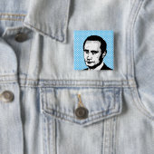 Vladimir Poetin Vierkante Button 5,1 Cm (In situ)