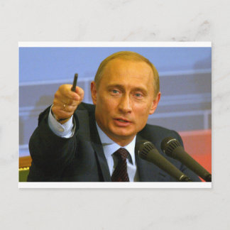Vladimir Poetin wil dat man een koekje geven! Briefkaart