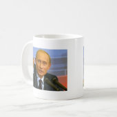 Vladimir Poetin wil dat man een koekje geven! Koffiemok (Voorkant links)