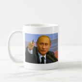 Vladimir Poetin wil dat man een koekje geven! Koffiemok (Links)