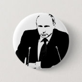 VLADIMIR PUTIN PIN BACK BADGE RONDE BUTTON 5,7 CM (Voorkant)