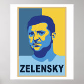 Vladimir Zelensky - Ik sta achter Oekraïne Poster (Voorkant)