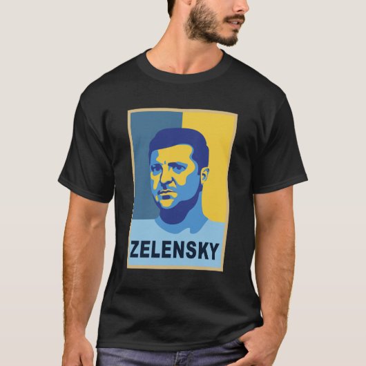 Vladimir Zelensky - Ik sta achter Oekraïne T-shirt (Voorkant)