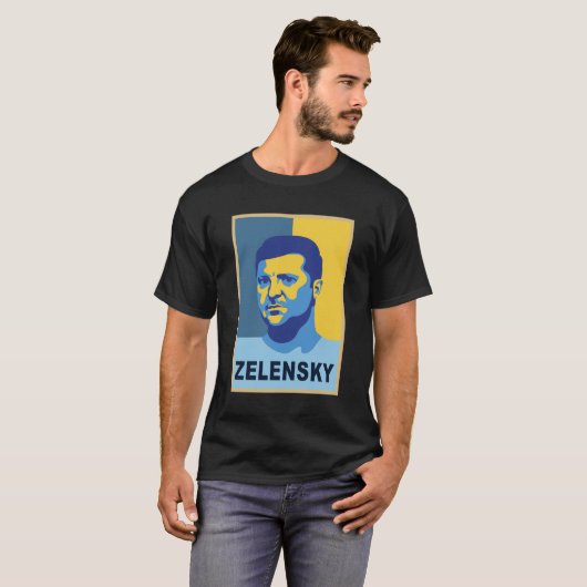 Vladimir Zelensky - Ik sta achter Oekraïne T-shirt (Voorkant volledig)