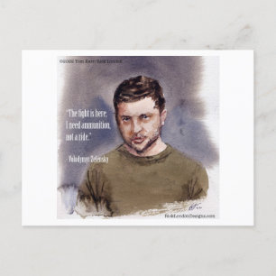 Vladimir Zelensky & munitie citaat Briefkaart