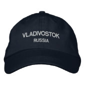 Vladivostok Rusland Custom Baseball Hat Geborduurde Pet (Voorkant)