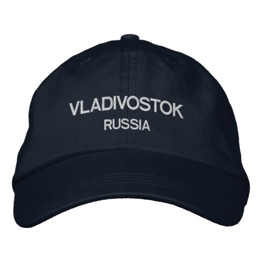 Vladivostok Rusland Custom Baseball Hat Geborduurde Pet (Voorkant)