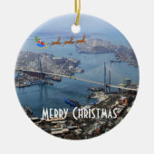 Vladivostok Russia Panoramic Christmas Ornament (Voorkant)