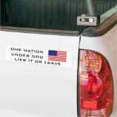 VLAG2, ÉÉN NATIE, ONDER GOD, ZOALS HET OF VERLAAT BUMPERSTICKER (Op Truck)