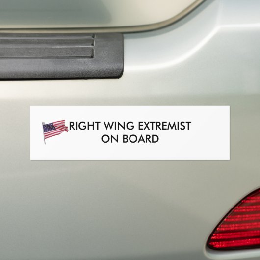 vlag2, RECHTSGROND EXTREMIST AAN BOORD Bumpersticker (Op auto)