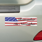 vlag3,      HerinnerIn November Bumpersticker (Op auto)